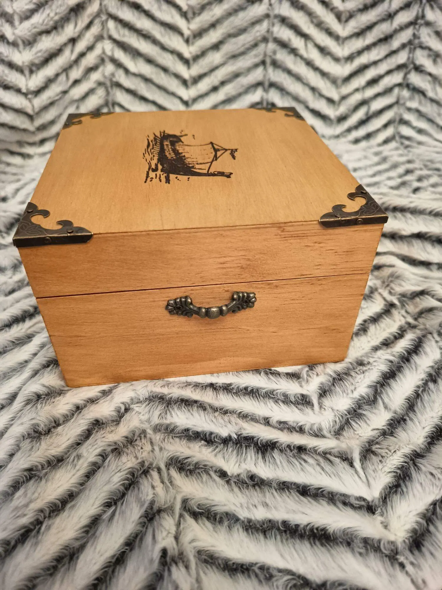 Drakkar — image 2 coffret artisanal bois