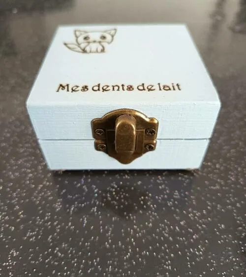 Boîte à dents de lait — Coffret artisanal Les Coffrets de Cathy