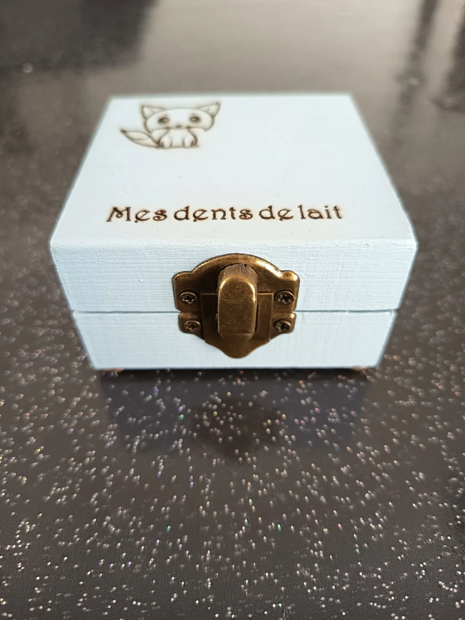 Boîte à dents de lait — Coffret artisanal Les Coffrets de Cathy